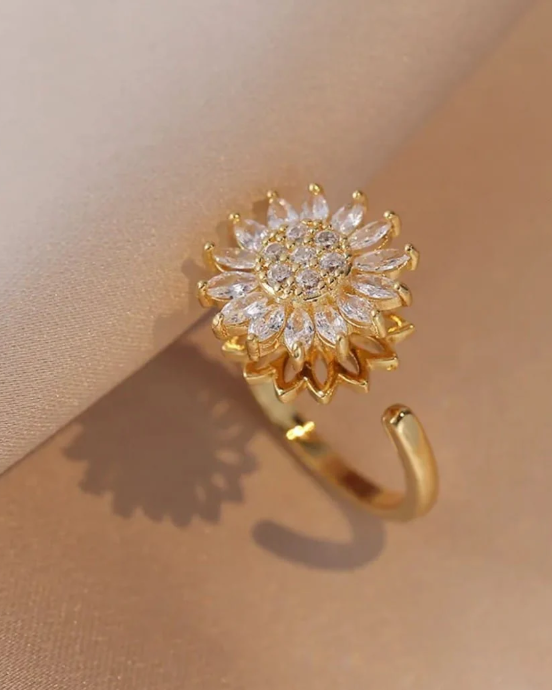 Anillo de Girasol Giratorio